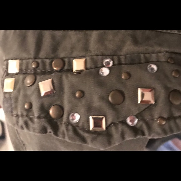 Army green studded jacket - Picture 3 of 3